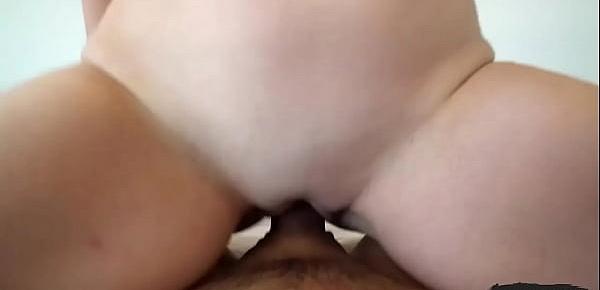  I drove my hard cock into my stepsister tight slurping pussy from behind and blasted a huge load of cum right on her sexy round buttocks - Violet Rain